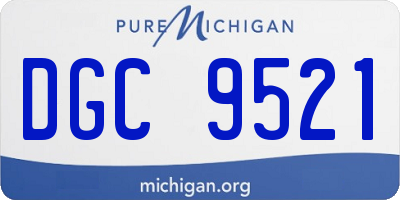 MI license plate DGC9521