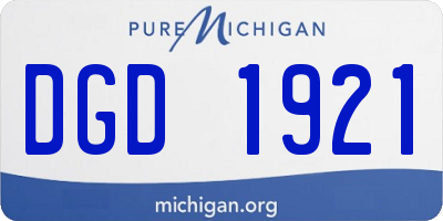 MI license plate DGD1921