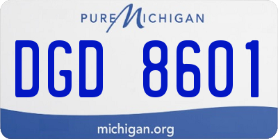 MI license plate DGD8601