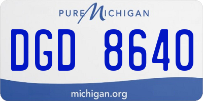 MI license plate DGD8640