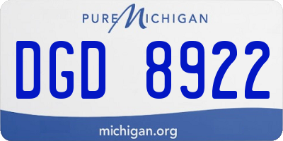 MI license plate DGD8922