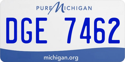 MI license plate DGE7462