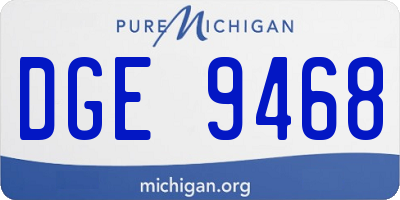 MI license plate DGE9468