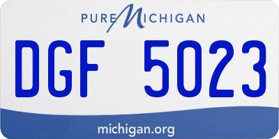 MI license plate DGF5023