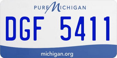 MI license plate DGF5411