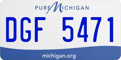 MI license plate DGF5471