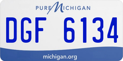 MI license plate DGF6134
