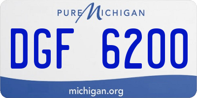 MI license plate DGF6200