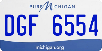 MI license plate DGF6554