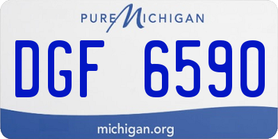 MI license plate DGF6590