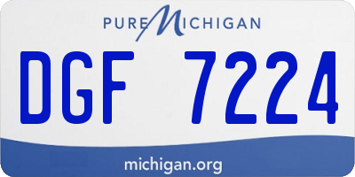 MI license plate DGF7224