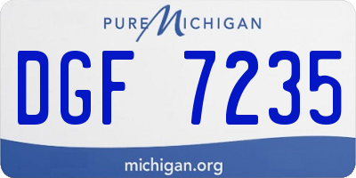 MI license plate DGF7235