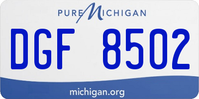 MI license plate DGF8502