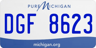 MI license plate DGF8623