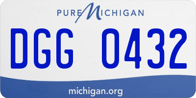 MI license plate DGG0432