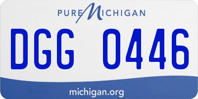 MI license plate DGG0446