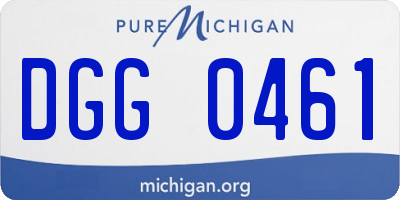 MI license plate DGG0461