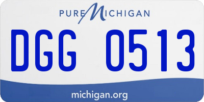 MI license plate DGG0513