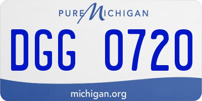 MI license plate DGG0720