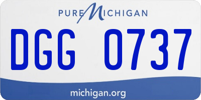MI license plate DGG0737