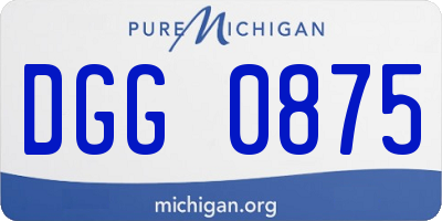 MI license plate DGG0875