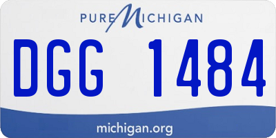 MI license plate DGG1484