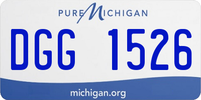 MI license plate DGG1526
