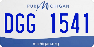 MI license plate DGG1541