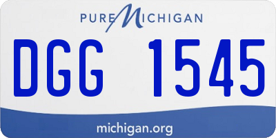 MI license plate DGG1545