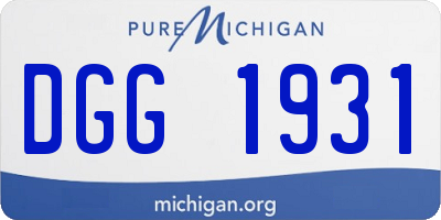 MI license plate DGG1931