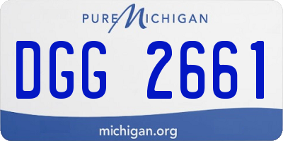 MI license plate DGG2661
