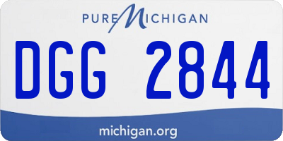 MI license plate DGG2844