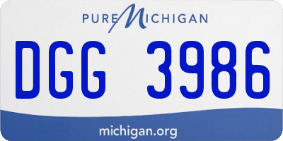MI license plate DGG3986
