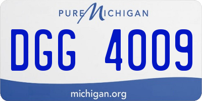 MI license plate DGG4009