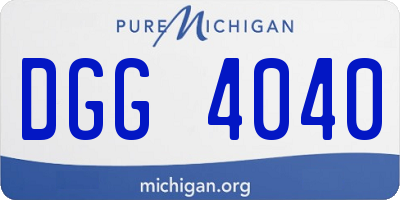 MI license plate DGG4040