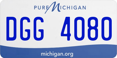 MI license plate DGG4080