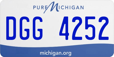 MI license plate DGG4252