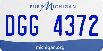 MI license plate DGG4372