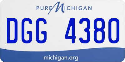 MI license plate DGG4380
