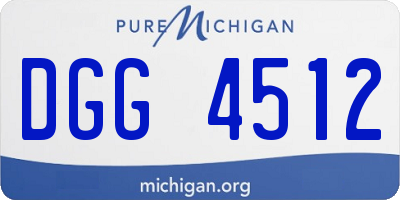 MI license plate DGG4512