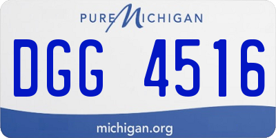 MI license plate DGG4516