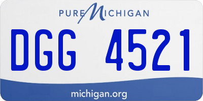 MI license plate DGG4521