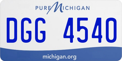 MI license plate DGG4540