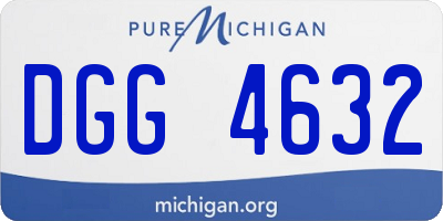MI license plate DGG4632