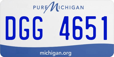 MI license plate DGG4651