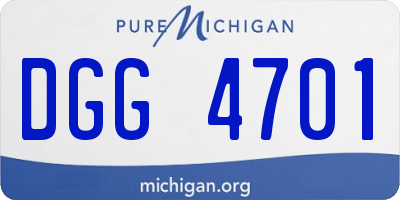 MI license plate DGG4701