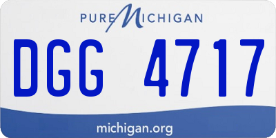 MI license plate DGG4717