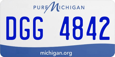MI license plate DGG4842