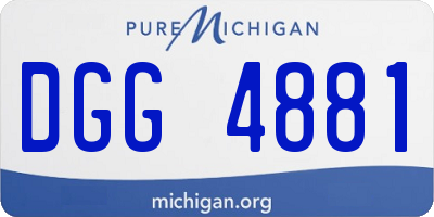 MI license plate DGG4881
