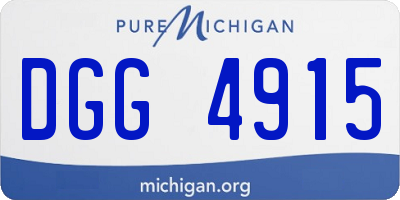 MI license plate DGG4915